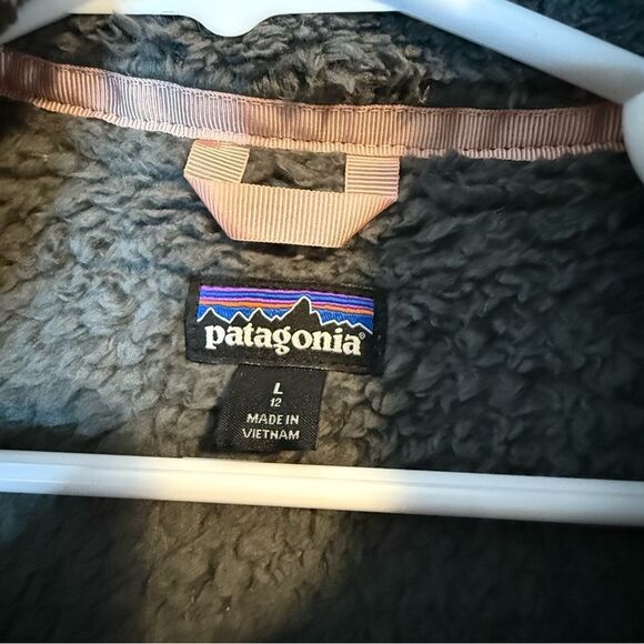 Patagonia Charcoal Gray Fleece Vest Zip-Up High Collar - Picture 4 of 5